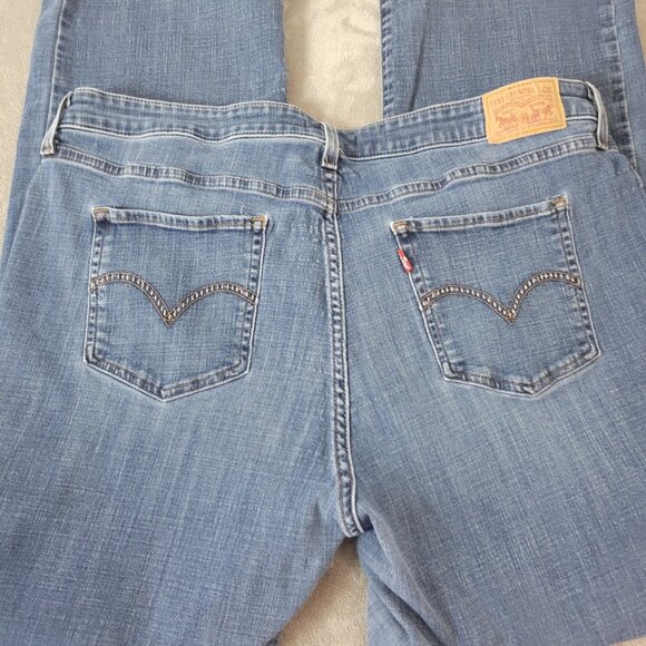 Levis 415 Womens Jeans 20W Plus Classic Boot Cut Medium Blue Denim Comfy BOO21E - Picture 6 of 10
